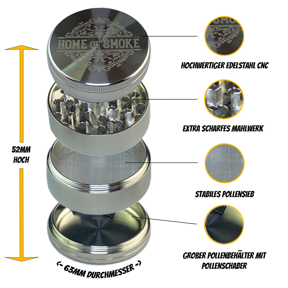 Growversand Cludi Home of Smoke Edelstahl Grinder 3