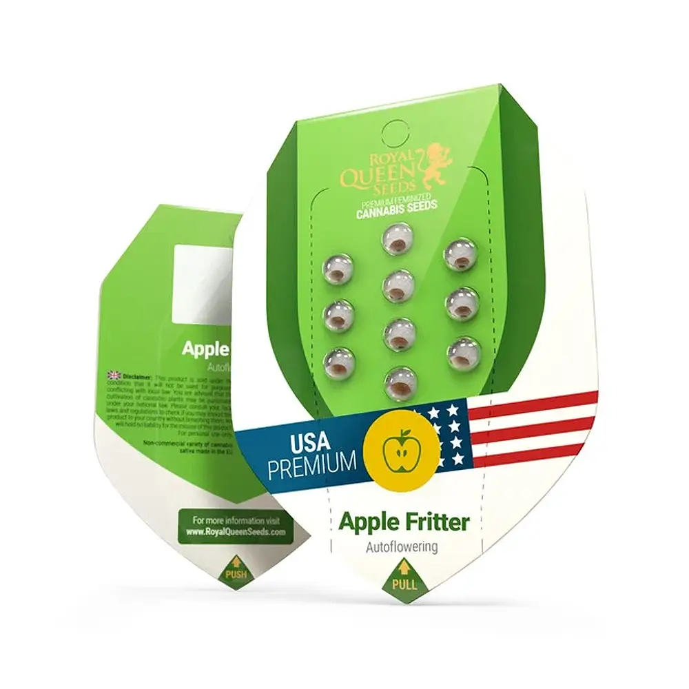 Apple Fritter Auto Verpackung Grüne Royal Queen Seeds Verpackung Apple Fritter Auto aus der USA Premium Reihe