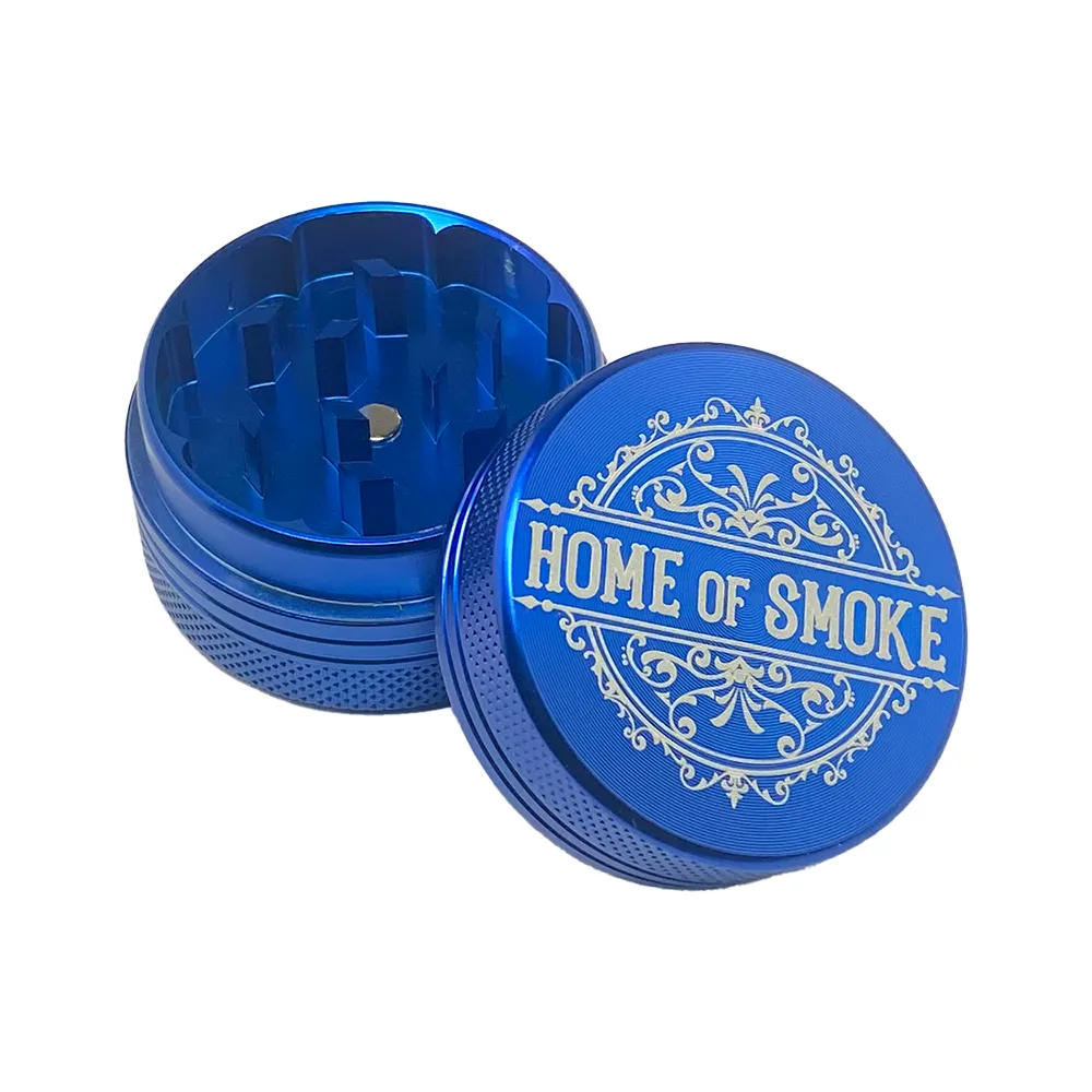 Home of Smoke Aluminium Grinder 2-teilig - Kompakter Premium Crusher | Ø 40 mm | Blau Cludi-Alugrinder-zweiteilig-40mm