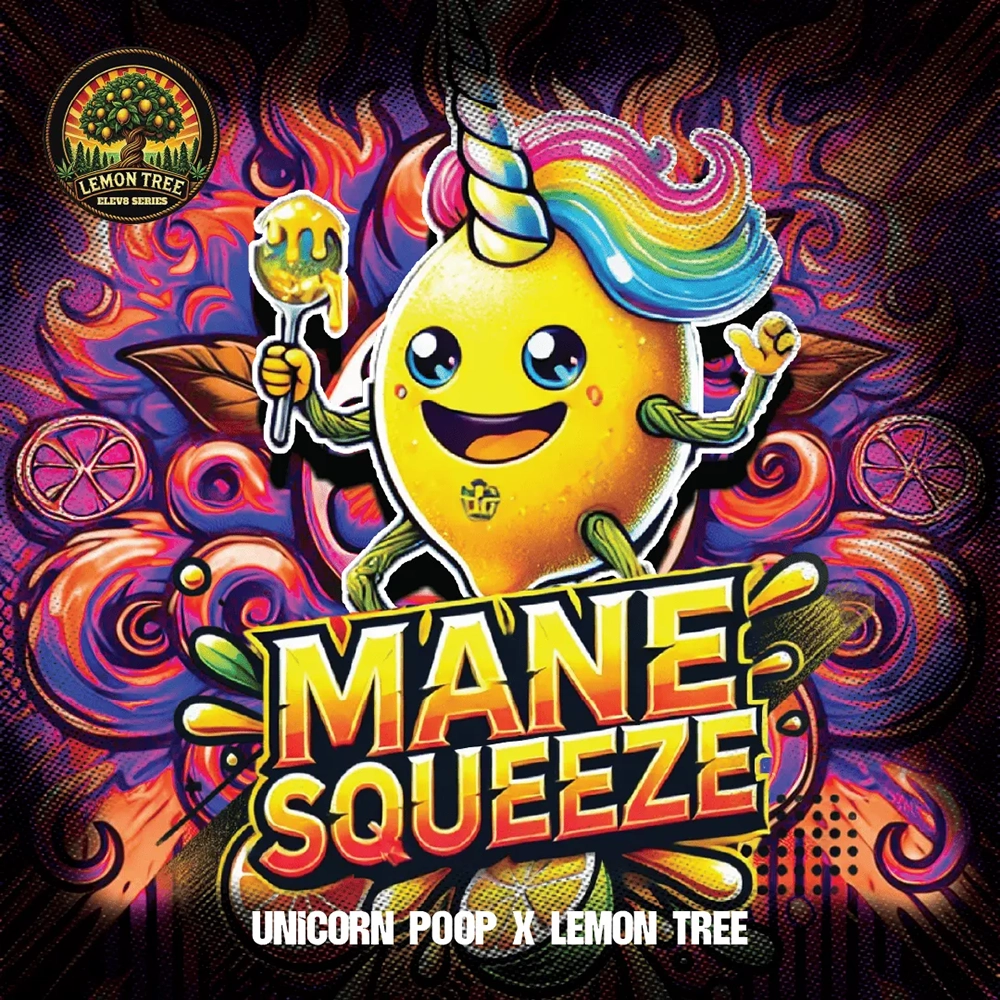 Mane Squeeze Artwork Sorten-Illustration Mane Squeeze aus Unicorn Poop x Lemon Tree