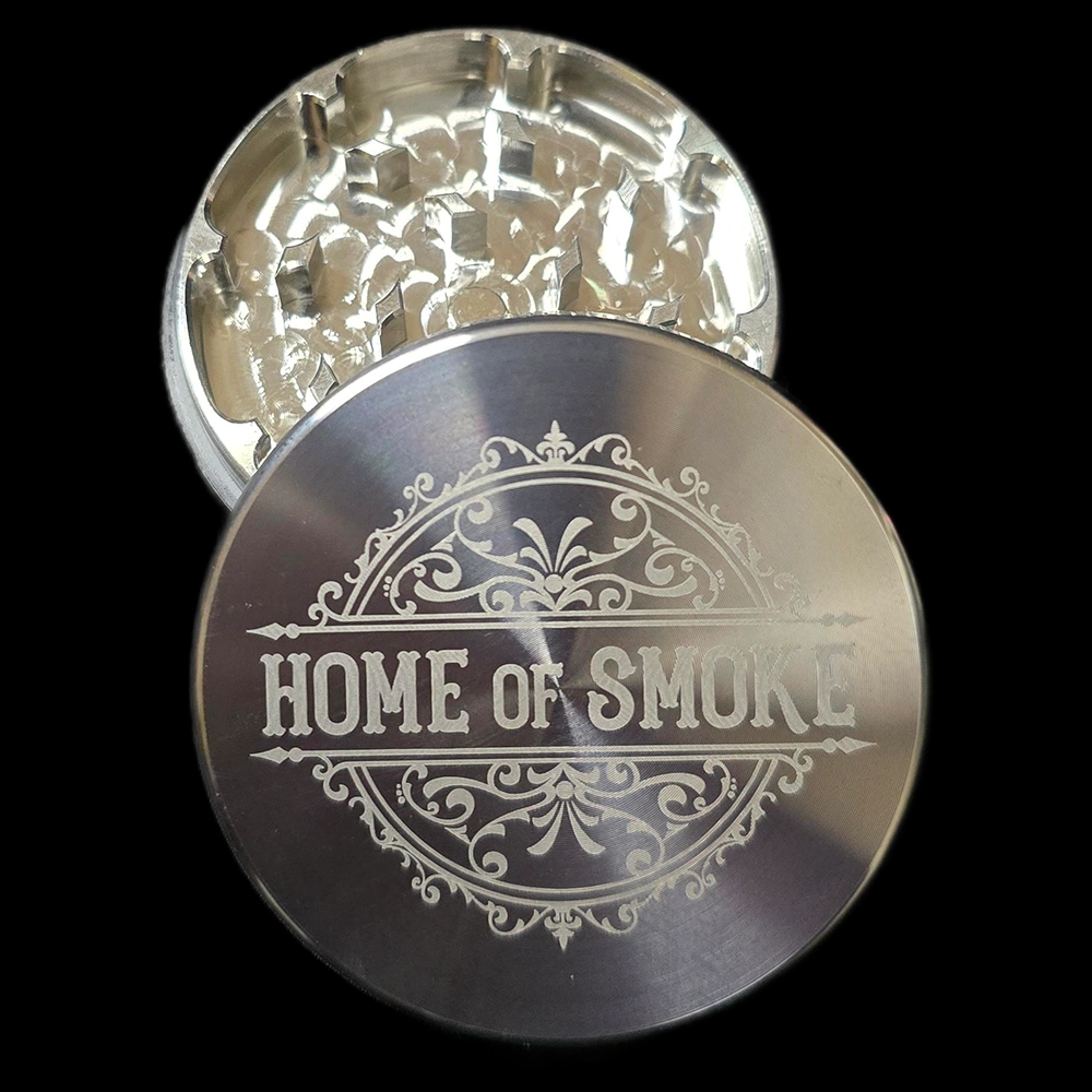 Home of Smoke - 2-teiliger Premium Edelstahl-Grinder - Ø63mm Version - Präzision für effiziente Kräuterzerkleinerung