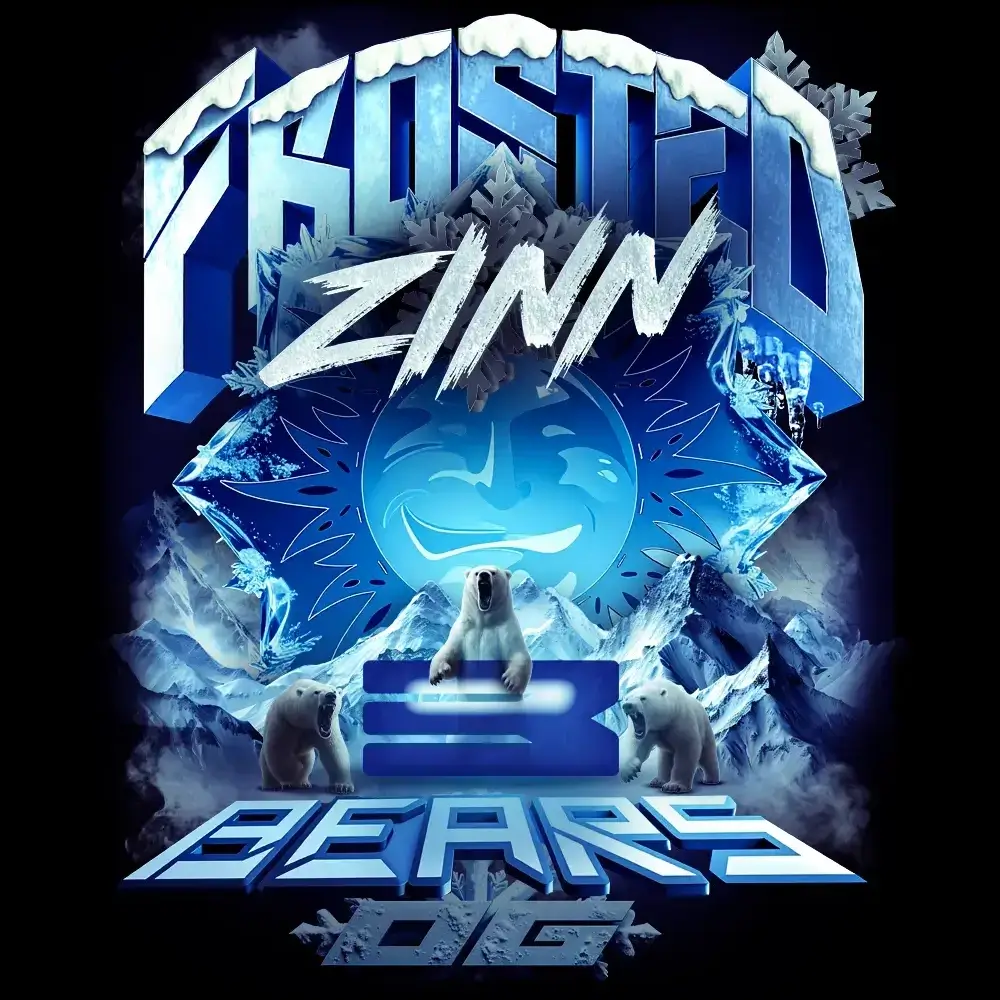 Frosted Zinn x 3 Bears OG Auto Artwork Sorten-Grafik Frosted Zinn x 3 Bears OG in Comic-Optik