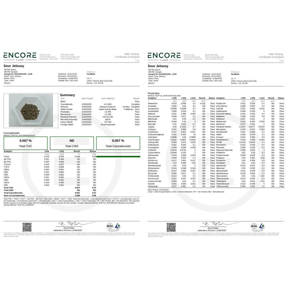 Sour Jealousy Auto | Autoflowering Cannabissamen von Fast Buds