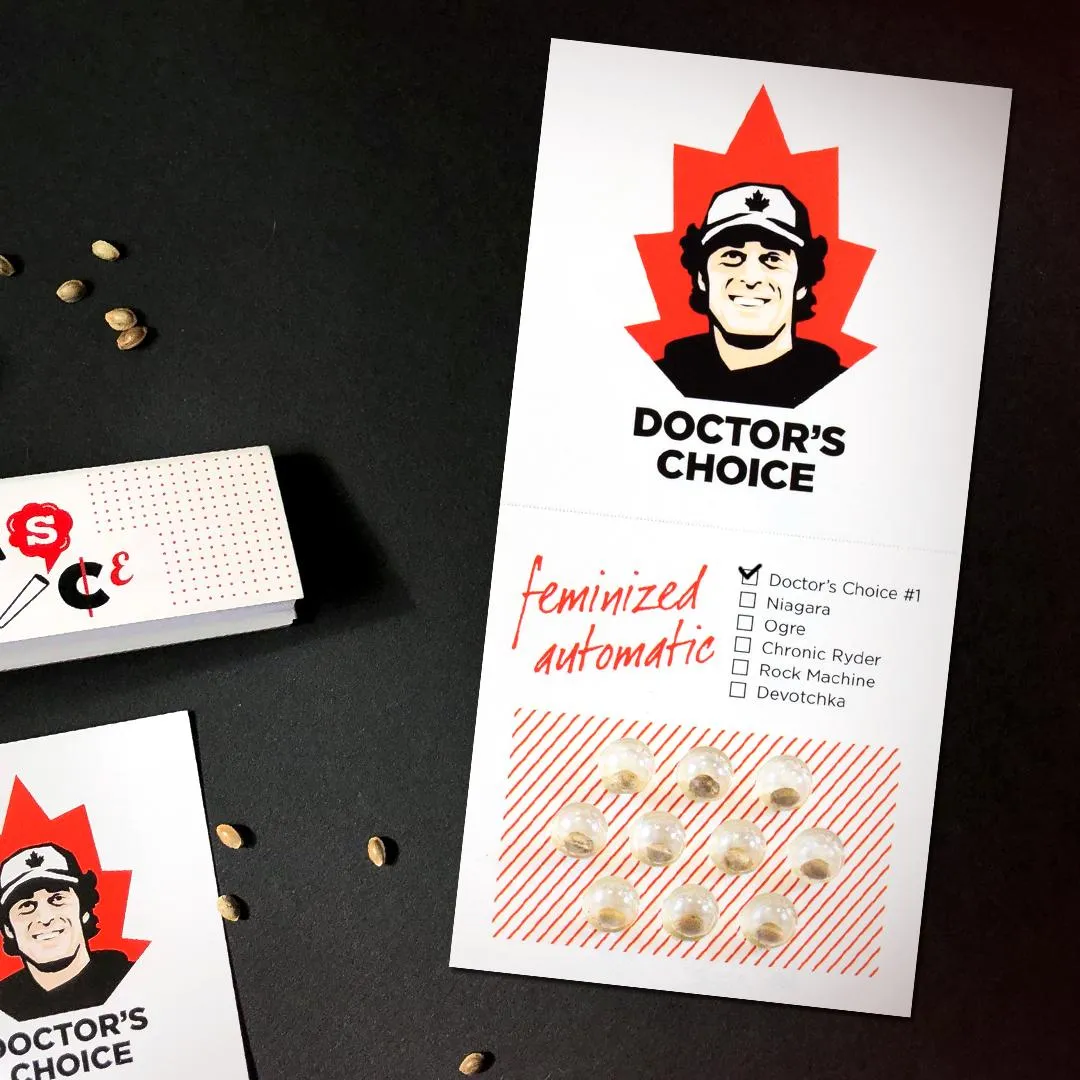 Doctors Choice #1 Verpackung Doctors Choice Verpackung Doctors Choice #1 mit Samen im Blister