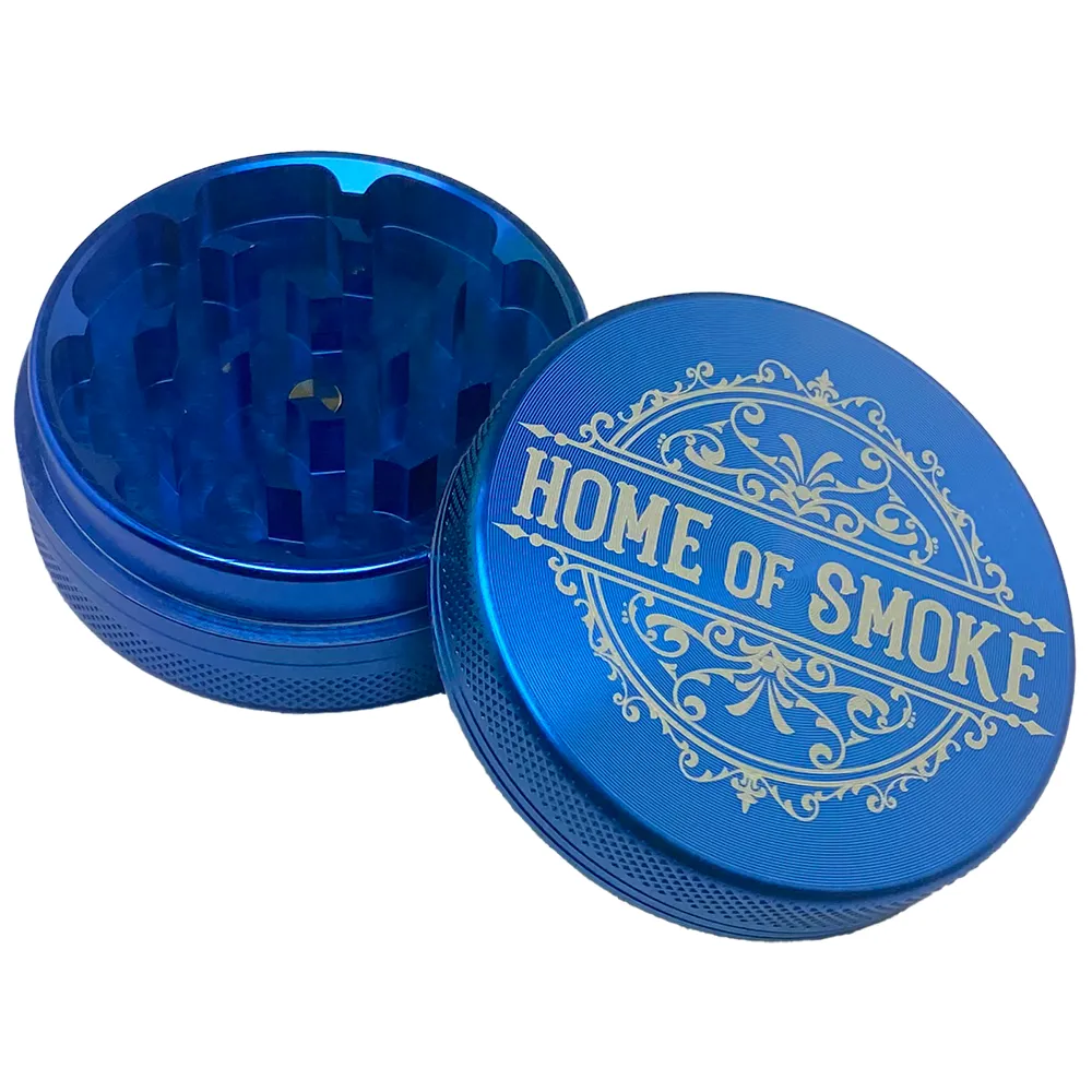 Home of Smoke Aluminium Grinder 2-teilig - Kompakter Premium Crusher | Ø 55 mm | Blau Cludi-Alugrinder-zweiteilig-55mm
