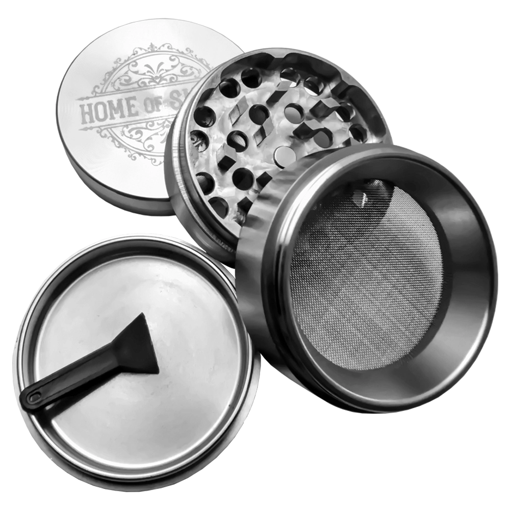 Home of Smoke Edelstahlgrinder 4teilig geöffnet2