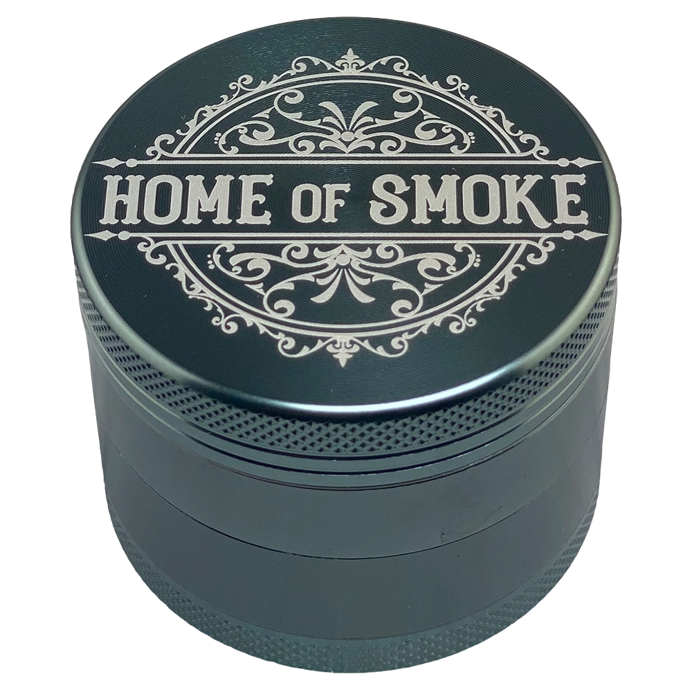 CLUDI Alugrinder 50mm Home of Smoke CLUDI Alugrinder in Grau mit graviertem Home of Smoke Schriftzug